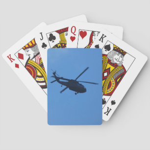 Ein Armeehubschrauber im Flug Spielkarten