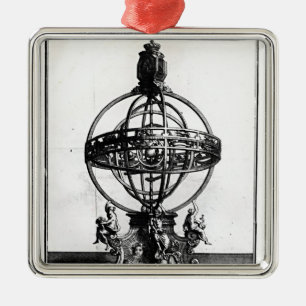 Ein Armillary Bereich des Copernican Systems Ornament Aus Metall