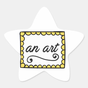Ein Art-Star-Sticker Stern-Aufkleber