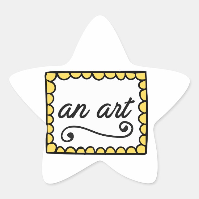 Ein Art-Star-Sticker Stern-Aufkleber (Vorderseite)