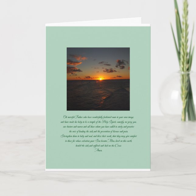 Ein ärztliches Gebet Karte (Vorderseite)