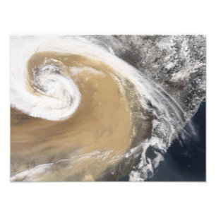 Ein Asiatsstaubsturm kreuzt den Pazifik Fotodruck