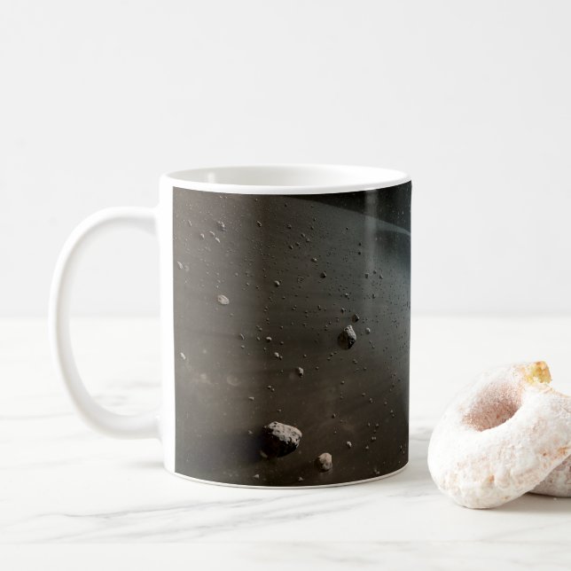 Ein Asteroidengürtel rund um den hellen Star Vega. Kaffeetasse (Mit Donut)