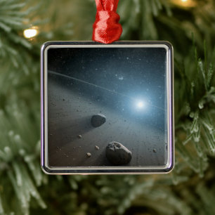 Ein Asteroidengürtel rund um den hellen Star Vega. Ornament Aus Metall