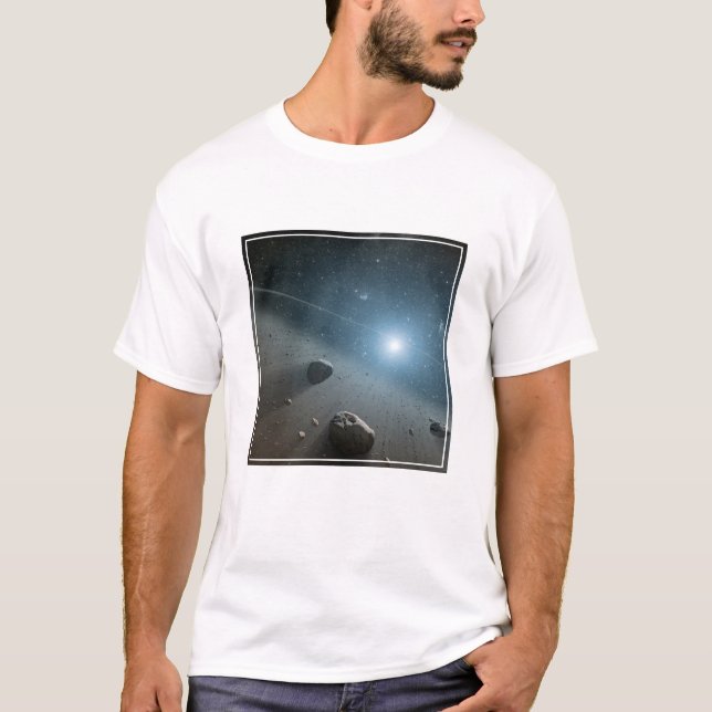 Ein Asteroidengürtel rund um den hellen Star Vega. T-Shirt (Vorderseite)