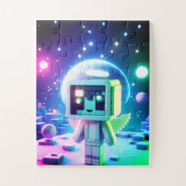 Ein Astronaut im Weltraum 30 große Teile auf einem Puzzle