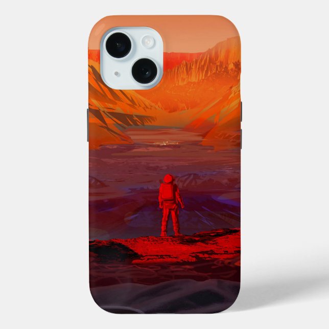 Ein Astronaut in den Mars Case-Mate iPhone Hülle (Rückseite)