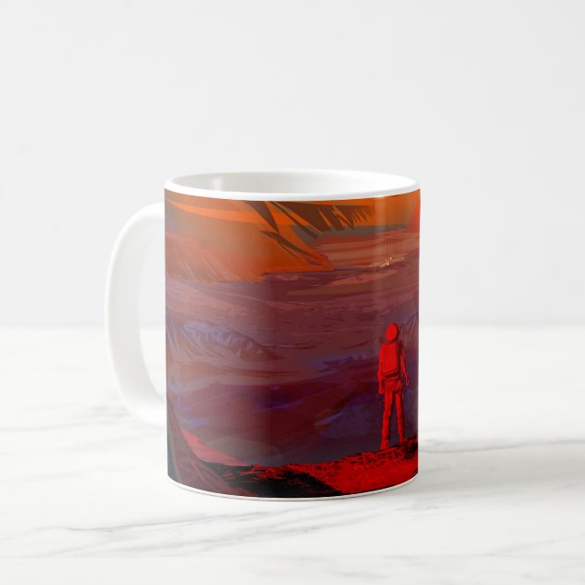 Ein Astronaut in den Mars Kaffeetasse (Vorderseite Links)