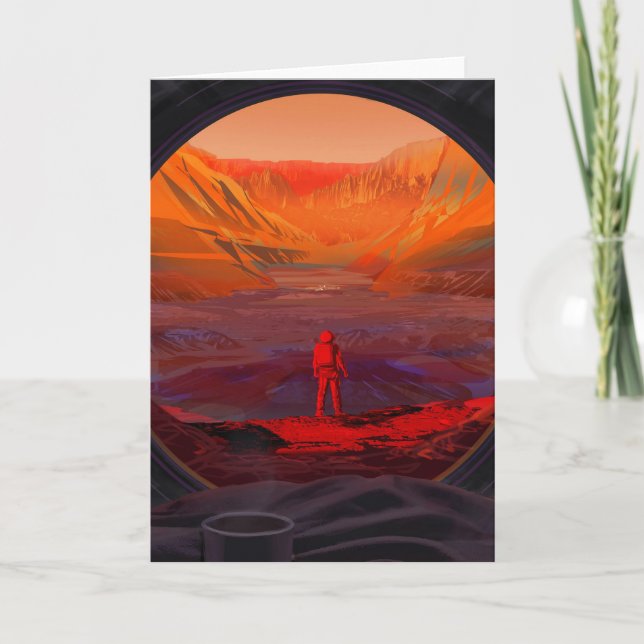 Ein Astronaut in den Mars Karte (Vorderseite)