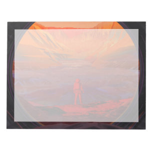 Ein Astronaut in den Mars Notizblock