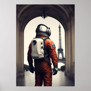 Ein Astronaut in Paris  Poster