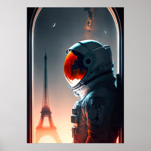 Ein Astronaut in Paris  Poster