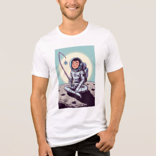 Ein Astronaut sitzt auf dem Mond Tri-Blend Shirt