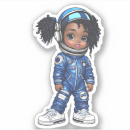 Ein Astronaut-Teammitglied - Blau Aufkleber