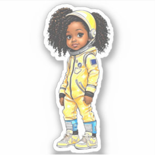 Ein Astronaut-Teammitglied - Gelb Aufkleber
