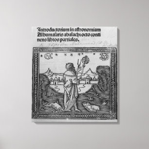 Ein Astronom, der aufblickt Leinwanddruck