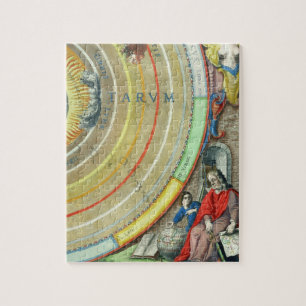 Ein Astronom, Detail von einer Karte der Planeten, Puzzle