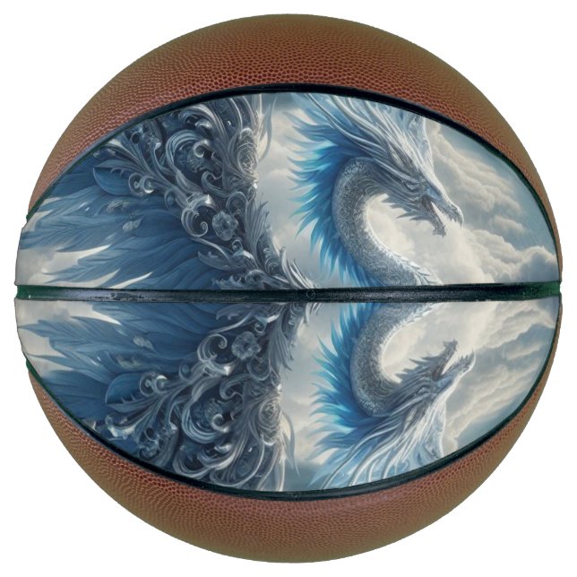 Ein Atemberaubender Drache umgeben von Wolken Basketball (Vorderseite)