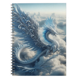 Ein Atemberaubender Drache umgeben von Wolken Notizblock
