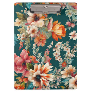 Ein Atemberaubender Sommer mit Blumen wie Malerei Klemmbrett