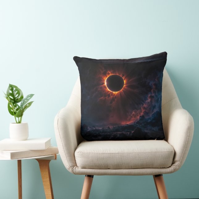 Ein atemberaubendes Sonnenbad Eclipse Kunst von Xz Kissen (Stuhl )