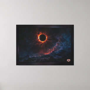 Ein atemberaubendes Sonnenbad Eclipse Kunst von Xz Leinwanddruck