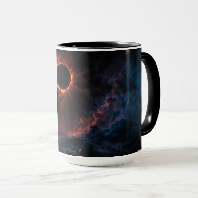 Ein atemberaubendes Sonnenbad Eclipse Kunst von Xz Tasse (VorderseiteRechts)