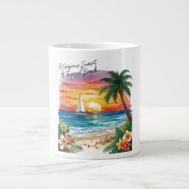 Ein atemberhender Sonnenuntergang am tropischen St Jumbo-Tasse