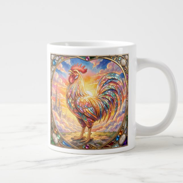 Ein ätherischer Hahn1 Jumbo-Tasse (Rechts)