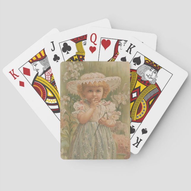 "Ein aufblühendes Ostern" Vintage-Illustration, ca Spielkarten (Rückseite)