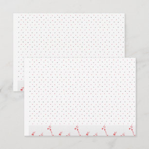 Ein auffälliges blaues und rosa Blumenmotiv kontra Dankeskarte