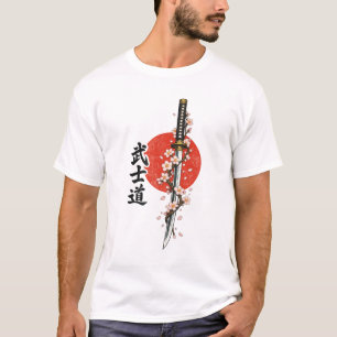 Ein auffälliges Grafikdesign mit einem Katana-Schw T-Shirt