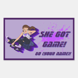 Ein Aufkleber für benutzerdefinierte Skateboarder