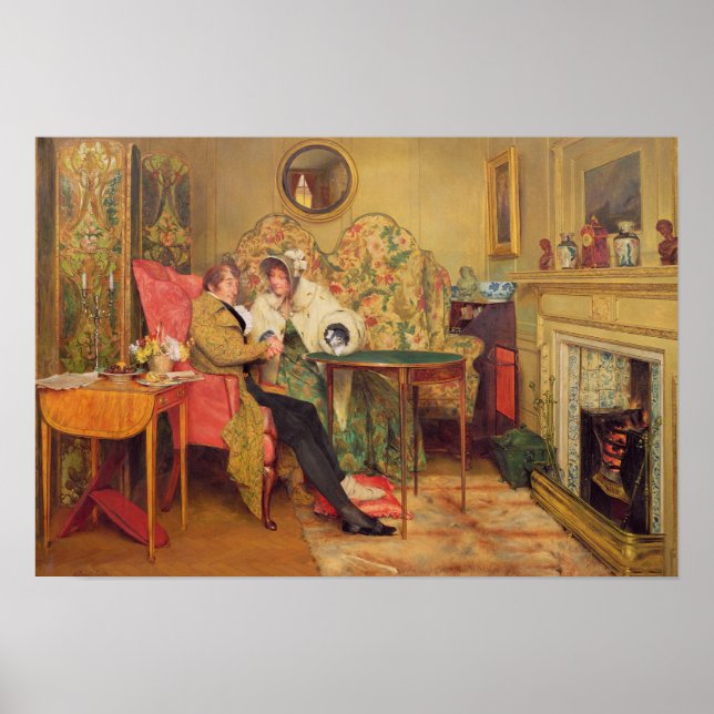 Ein aufmerksamer Besucher Poster (Vorne)