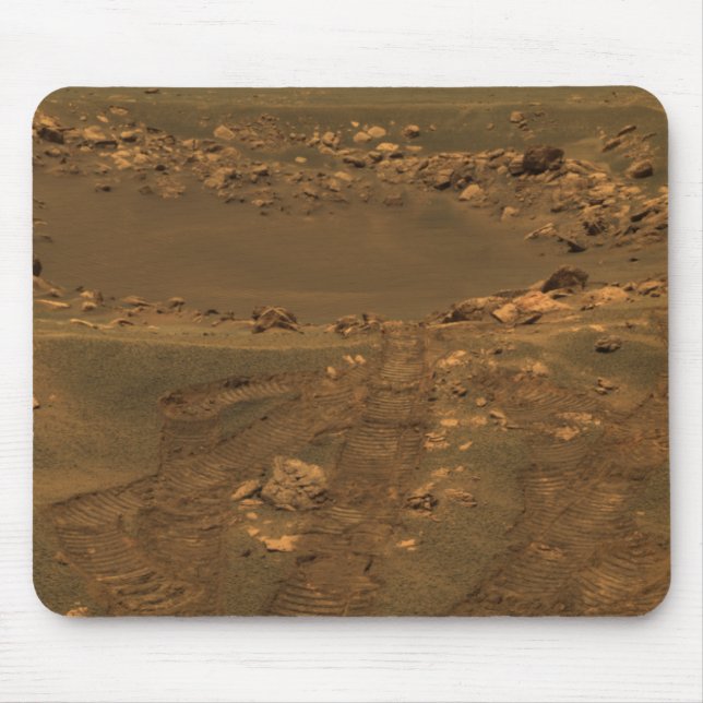 Ein Aufprallkrater in der Region Meridian Planum Mousepad (Vorne)
