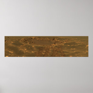Ein Aufprallkrater in der Region Meridian Planum Poster