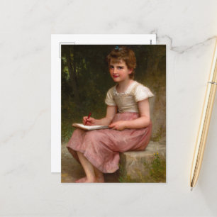 Ein Aufruf von William Adolphe Bouguereau Feiertagspostkarte
