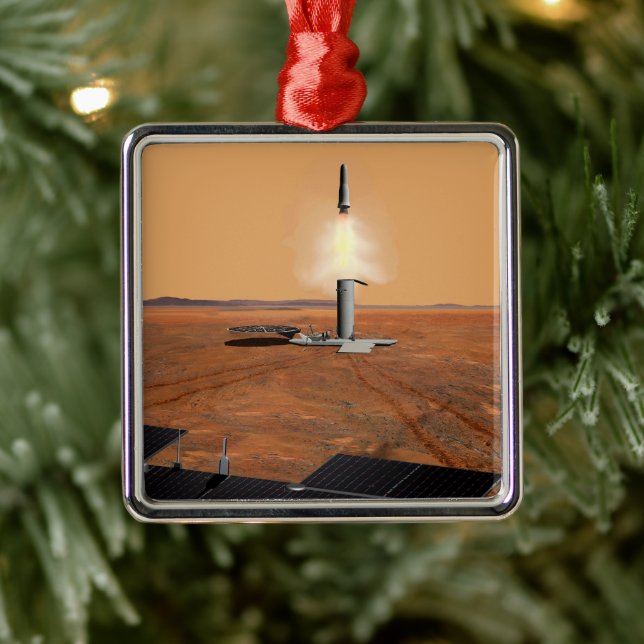 Ein aufsteigendes Fahrzeug Verlasse Mars. 2 Ornament Aus Metall (Baum)