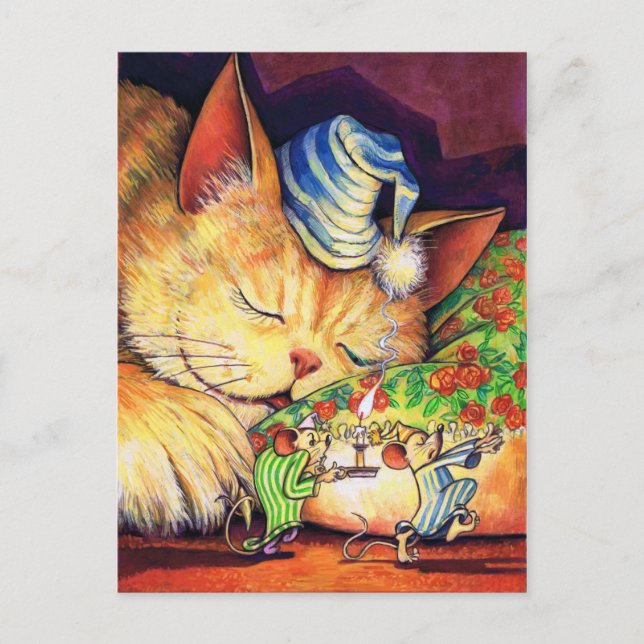 Ein Auge geöffnet Postkarte (Vorderseite)