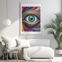 Ein Auge im Syber-Raumplakat