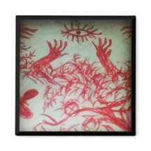 ein Auge, von dem du glaubst, dass du ein rotes Au