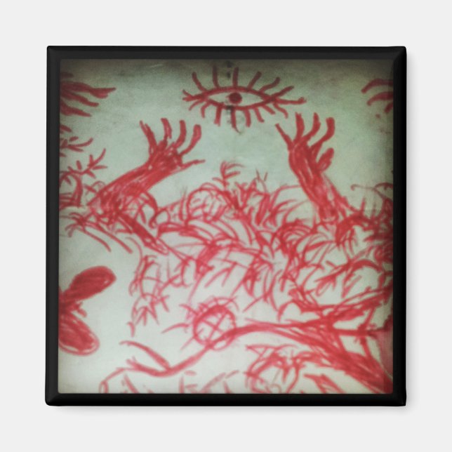 ein Auge, von dem du glaubst, dass du ein rotes Au Magnet