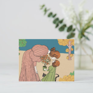 Ein Augenblick im Blut - Vintage Mutter und Kind Postkarte