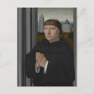 Ein Augustiner-Friar, der von Gerard David betete Postkarte