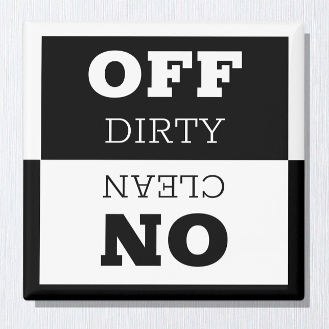 Ein/Aus Gebrauchsschild & sauber / Geschirrspüler Magnet (Von Creator hochgeladen)