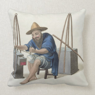 Ein Ausbesserer des Porzellans, überziehen 28 'vo Kissen