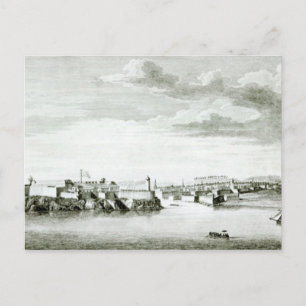 Ein Ausblick auf das Burgmuseum und die Stadt Moro Postkarte