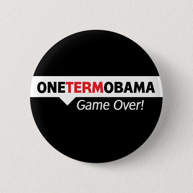 Ein Ausdruck Obama - Spiel vorbei Button (Vorderseite)