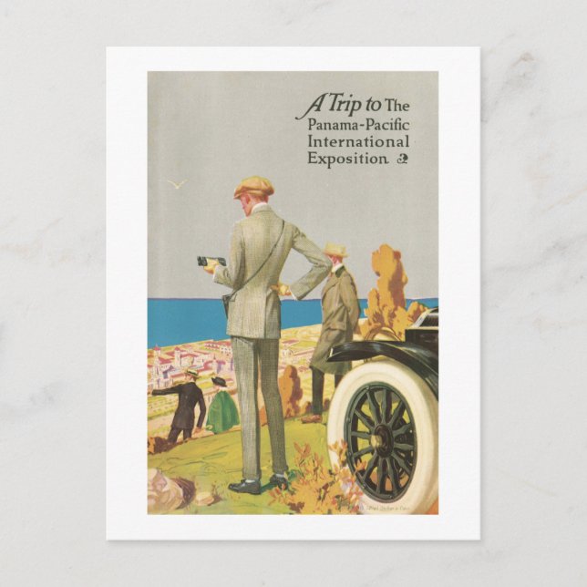 Ein Ausflug zur Panama Pacific International Expo Postkarte (Vorderseite)