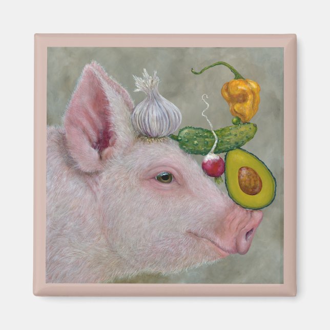 Ein ausgewogener Lunchmagnet Magnet (Vorne)